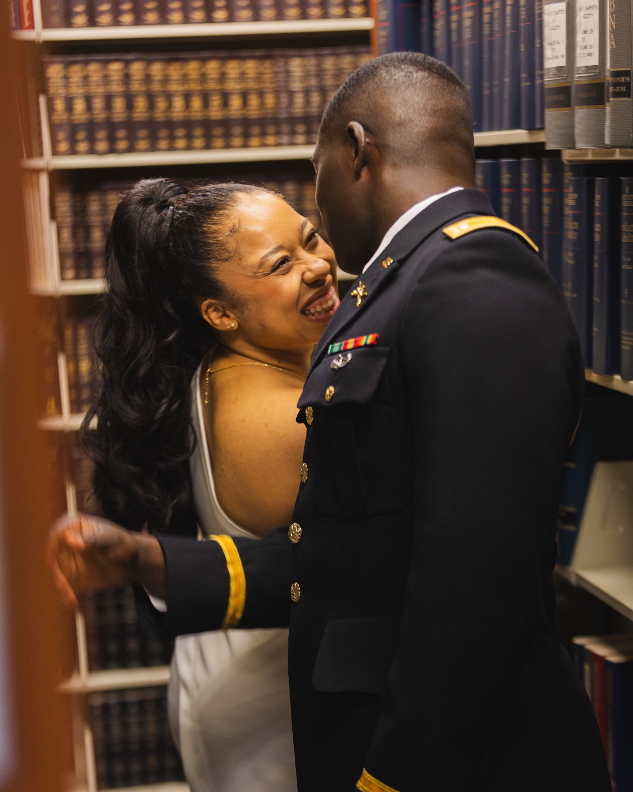 Newlyweds sharing a quiet moment after their ceremony